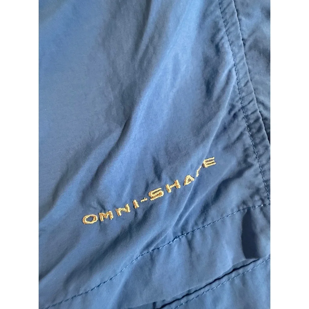 Columbia PFG Blue Performance Fishing Gear Omni-Shade Mesh Lined Shorts Mens M